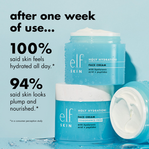 Elf skin Holy Hydration Face cream fragance free With Hyaluronic acid + peptides