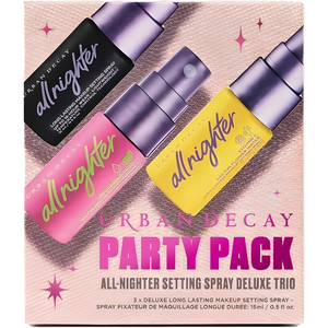 Urban Decay Set, All Nighter Setting Spray Deluxe Trio "Original + Vitamina C + Ácido Hialurónico" 15 ml c/u