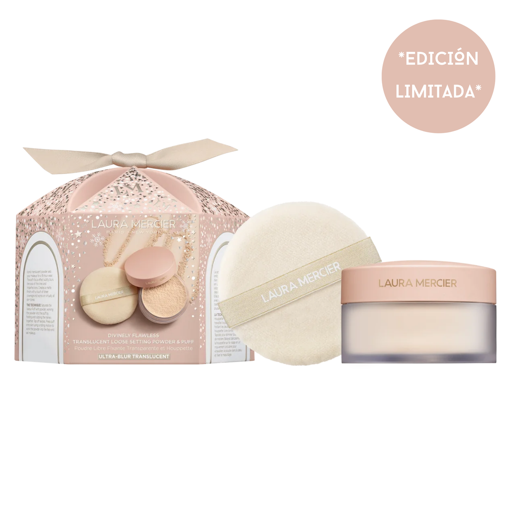 Divinely Flawless Translucent Loose Setting Powder Ultra-Blur & Puff